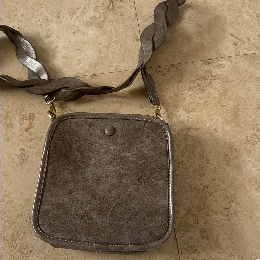 Anthropologie Grey Crossbody Bag